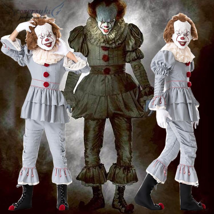 Halloween clown horror bloody stage performance office party Scary Halloween costumes  amazon( Clown Back to the Dark ) NOVUS ORDO MAKERS