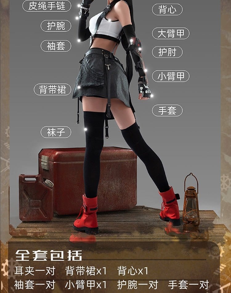 Final Fantasy VII: Advent Children Tifa Lockhart Black Cosplay Costume NOVUS ORDO MAKERS